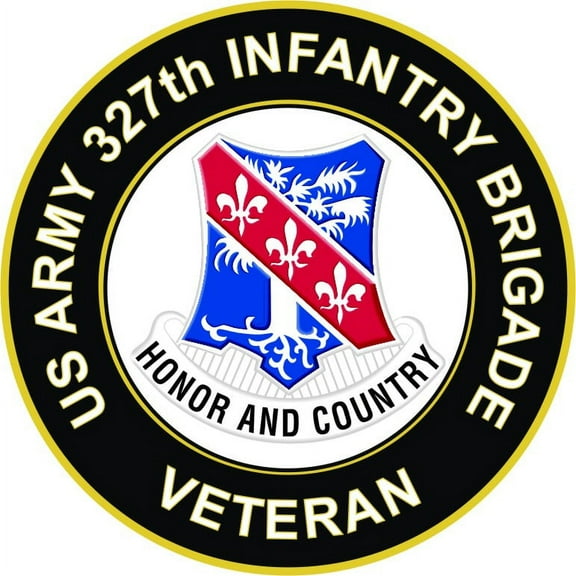 3.8 Inch U.S. Army 327th Infantry Brigade Veteran Sticker Decal