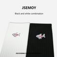 thumbnail image 3 of JSEMOY  Athletic Cotton Crew Socks, Couple Pattern, Boyfriend Girlfriend Gifts, 2 Pairs ﻿, 3 of 8