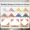 thumbnail image 3 of Uxcell 4 Pcs Hollow Mirror Wall Stickers, Acrylic Corner Decor Stickers Self Adhesive Mirror Stickers for Bathroom Living Room Bedroom Ceiling Office Decal (Light Gold Tone, 7.9 x 7.9"), 3 of 6