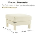 thumbnail image 2 of JERFIT Modern Boucle Fabric Ottoman with Storage for Living Room, Beige Round Footstool Pouf, Accent Stool for Bedroom, 2 of 7