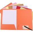 thumbnail image 2 of Grofry A4 Double File Folder Color-Coded Paperwork Organizer Double Pocket Business Card Slot Visual Appeal File Organizer, 2 of 8