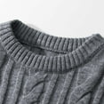 thumbnail image 4 of Zedker Cable Knitted Sweaters for Men Casual Crewneck Long Sleeve Pullover Comfortable Loose Thermal Knitwear for Fall and Winter,Gray,XL, 4 of 7