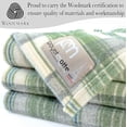 thumbnail image 3 of Tahoe Heavyweight Oversized Washable French Wool Plaid Twin Blanket, Olive, 3 of 9