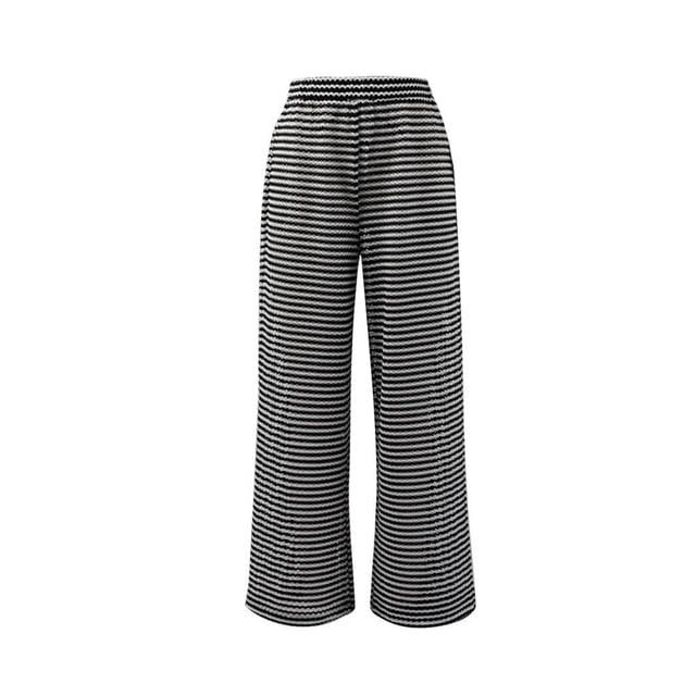 Ropa Playa Ocean Pacific para Mujer Pantalón Crochet Pretina Cómoda Rayas Negro Talla G