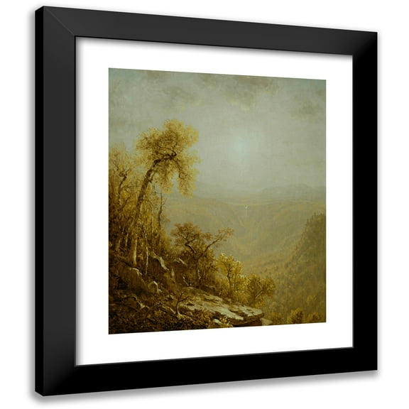 Sanford Robinson Gifford 12x14 Black Modern Framed Museum Art Print Titled - Kauterskill Clove, Catskill Mountains (1880)