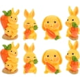 thumbnail image 1 of 8pcs Cute Bunny Miniature Rabbit Figurines DIY Resin Bunny Decorations for Easter Micro Landscape Decor, 1 of 7