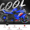 thumbnail image 4 of Techvida 12V Ride on Motorcyle for Kids Battery Powered 2 Wheels Kids Motorcycle for Child with Training Wheels (Blue), 4 of 11