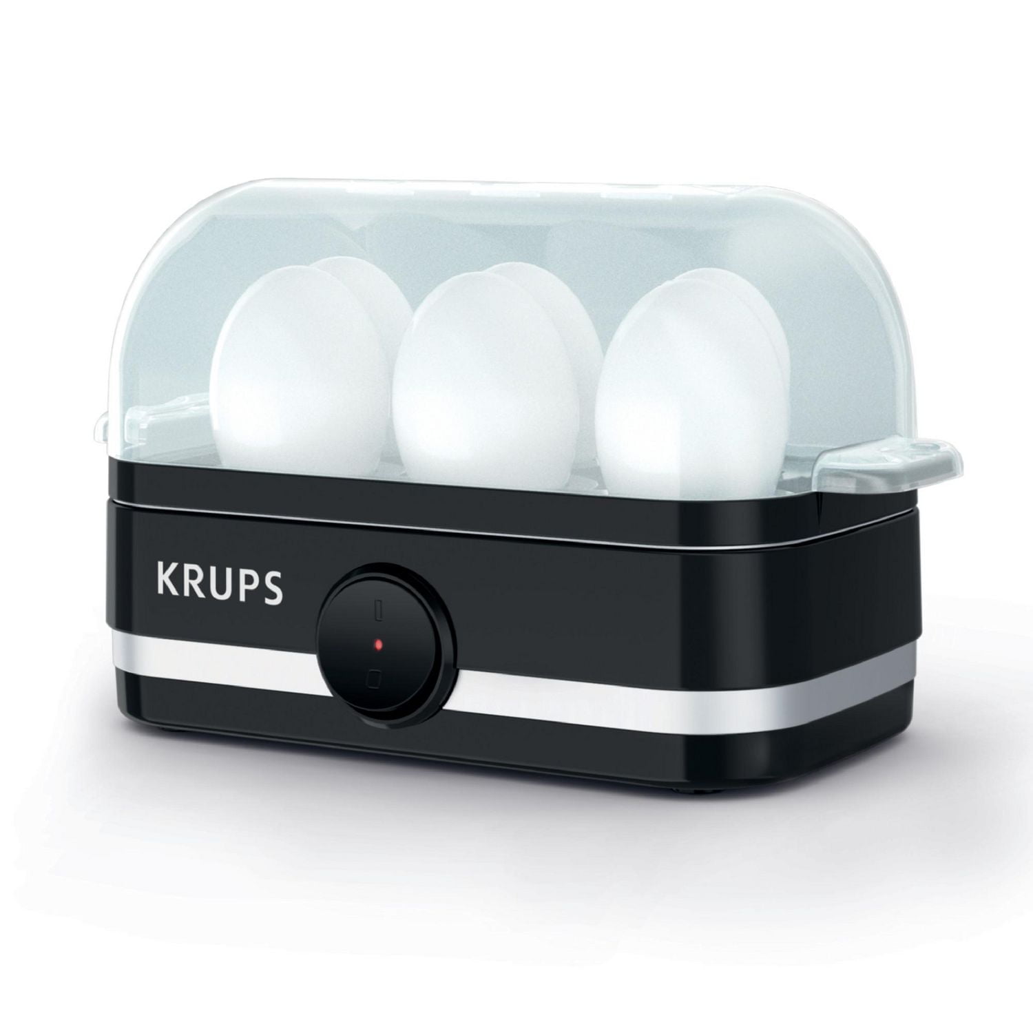 KRUPS Simply Electric Rapid Egg Cooker, 6-Egg Capacity for Hard Boil, Poached, Scrambled, Omelet