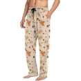 thumbnail image 5 of Top-kevin Acorns Fallen Oak Leaves Pajama Pants for Men Men's Pajama Pants Mens Pajama Bottoms with Drawstring, 5 of 13