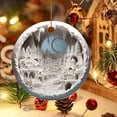 thumbnail image 6 of Christmas Acrylic Round Forest Snow House Hanging Decoration, Winter Landscape Ornament, Three Dimensional Christmas Decoration Gift, Christian Decoration for Christmas Tree, 6 of 6