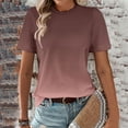 thumbnail image 2 of Women Short Sleeve Top Summer Cotton Basic Shirt Ladies V Neck Gradient Tie Dye Tee Casual Soft Stretchy Loose Tunic Tops Ladies Cute Blouse Streetwear Sports Tee Shirts Active Athletic Blouse, 2 of 5
