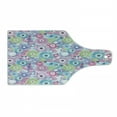 thumbnail image 1 of Floral Cutting Board, Colorful Pastel Pattern with Flowers and Vintage Curls Ornate Style Gerbera Daisies, Tempered Glass Cutting and Serving Board, Wine Bottle Shape, Multicolor, by Ambesonne, 1 of 1
