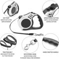 thumbnail image 3 of Self-retracting Pet Leash Anti-slip Handle 5m Nylon Strap One-hand Brake (white), 3 of 5