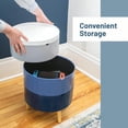 thumbnail image 4 of Tray Top End Table With 3-Storage Bin & Natural Wood Legs, 4 of 18
