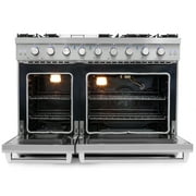 Cosmo 2 Piece Kitchen Appliance Package with 48 Freestanding Gas Range Kitchen Stove & 48 Under Cabinet Range Hood Kitchen Hood Kitchen Appliance Bundles
