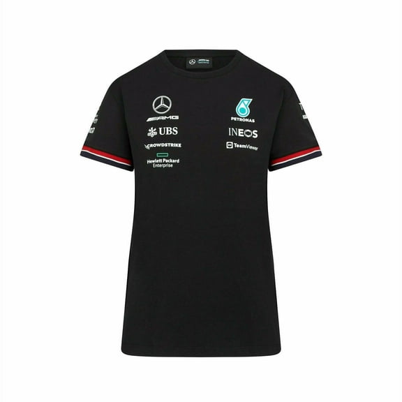 Mercedes Benz AMG Petronas F1 Women's Driver T-Shirt - Black/White