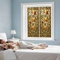 thumbnail image 3 of Window Privacy Film Vintage Bees Stained Glass Window Film Decorative Sun Block Window Cover Country Retro Animal Flowers Yellow Brown Window Clings Static Adhesive Sticker for Bathroom 17.7"x39.3", 3 of 7