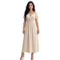 thumbnail image 1 of Vestido Maxi Off Shoulder para Mujer, Estilo Romántico y Súper Cómodo, 1 of 5