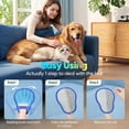 thumbnail image 4 of UYGDUY-Upgraded Pet Hair Removal Glove for Dogs & Cats, Electrostatic Five-Finger Hair Remover for Furniture, Couch, Carpet, Clothing& Car Seat, 1Pcs Reusable Magic Brush Pet Hair Remover Tool (Blue), 4 of 4
