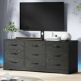 thumbnail image 4 of Wood TV Stand with Mount for TVs Up to 85", Entertainment Center with 9 Drawers, Adjustable Height Media Console, 4 of 9