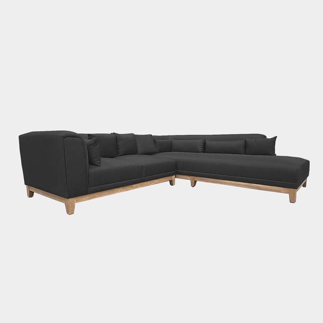 Sala Esquina Zazyl Normal Curri Black - DC Inlab Muebles Modelo D