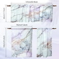 thumbnail image 2 of OUSITAID Marble Pattern Rod Pocket Kitchen Curtain Tier and Valance Set  3-Piece  Blue  54” x 36”, 2 of 8