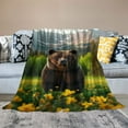 thumbnail image 2 of COMIO Brown Bear Blanket Giant Grizzly Bear Blanket Soft Fuzzy Plush Throw Blankets for Couch Bed, 2 of 6