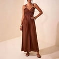 thumbnail image 5 of Lenpel Wedding Guest Dresses for Women Elegant V Neck Sleeveless Tank Dresses Fashion Pleated High Waist Dresses for Evening Party Cocktail, 5 of 7