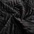 thumbnail image 2 of Satin King Quilt Coverlet Bed Set, 3 Pieces Geometric Pattern Quilted Bedspread, Black, 2 of 6