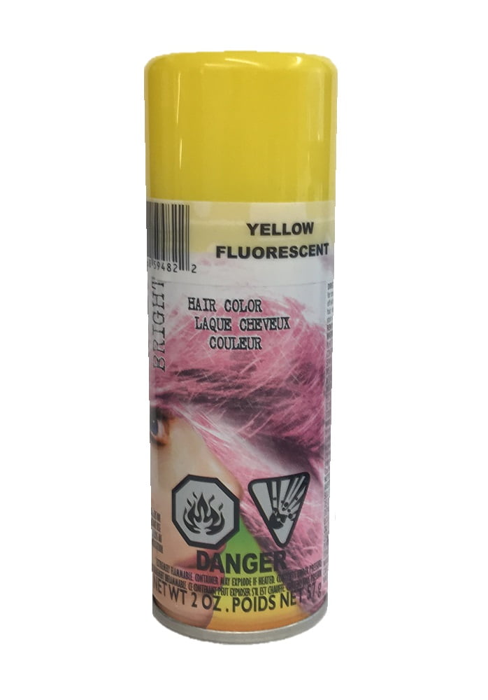 Hot Hair Bright Yellow Spray Temporary Hair Color Costume Accessory