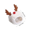 thumbnail image 3 of Fegute Christmas Pet Hat Holiday Accessory for Small Medium Dogs Cats Reindeer Antlers Santa Design Comfortable Wear Adjustable Size Photoshoot Decor, 3 of 6