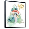 thumbnail image 2 of Designart Cute Christmas Llama In Santa Hat Children's Art Floating Frame Wall Art, 2 of 4