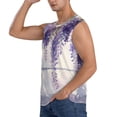thumbnail image 3 of Bingfone Lavender Blooms Window Pattern Men's Tank Tops Workout Sleeveless Tee Shirts Running Beach Tanks for Men-Medium, 3 of 7