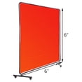 thumbnail image 2 of BENTISM Welding Screen 6' x 6' Welding Curtains Flame Retardant 3 Panel Welding Curtain with Frame and Wheels, Translucent Welding Shield, Flame Resistance Weld Curtain, Adjustable Size, Red, 2 of 8