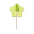 thumbnail image 1 of Green Mung Bean Popsicle Sweet Ice  Toothpick Flags Star Lable Cupcake Picks, 1 of 3