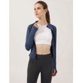 thumbnail image 4 of ORUYROP Women's Lightweight Stretchy Workout Full Zip Running Track Jacket with Thumb Holes, 4 of 7