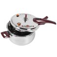 thumbnail image 1 of Pressure Cooker, 80KPA Stainless Steel Multifunctional Multiple Security Guard with Ergonomic Handle with Safety Valve   Fast Cooking Pot Stovetop Pressure Cooker for Home, 1 of 7