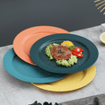 ReaNea 10 Inch Large Plastic Plates 8 Pieces, Unbreakable And Reusable