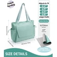 thumbnail image 4 of Yoga Bags for Women Yoga Mat Bag Carrier Carryall Tote with with Hook-and-loop, Pilates Shoulder for Travel Beach Gym Office Workout, Green, 4 of 11