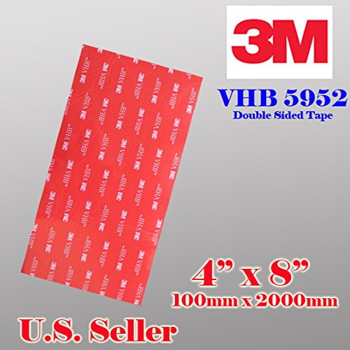 3m VHB 4" X8" Double Sided Foam Adhesive Sheet Tape 5952 Automotive