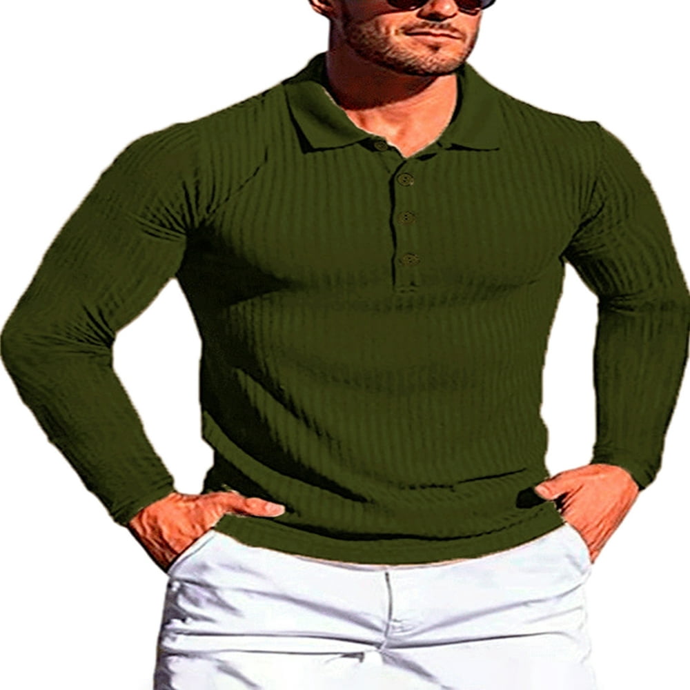 Chemises à Boutons pour Hommes Printemps Automne Couleur Unie avec Hauts à Manches Longues