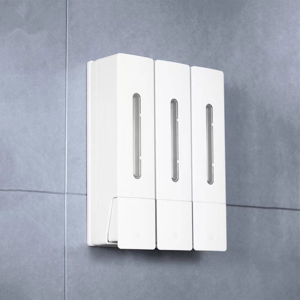 Shampoo and Conditioner Dispenser Shower Soap Dispenser Shower Dispenser 3 Chamber No Drill Shampoo Dispenser, Wall Mounted for Home Hotel