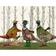thumbnail image 2 of Fab Funky 14x12 Black Ornate Wood Framed with Double Matting Museum Art Print Titled - Pheasant Shooting Party Group 1, 2 of 4