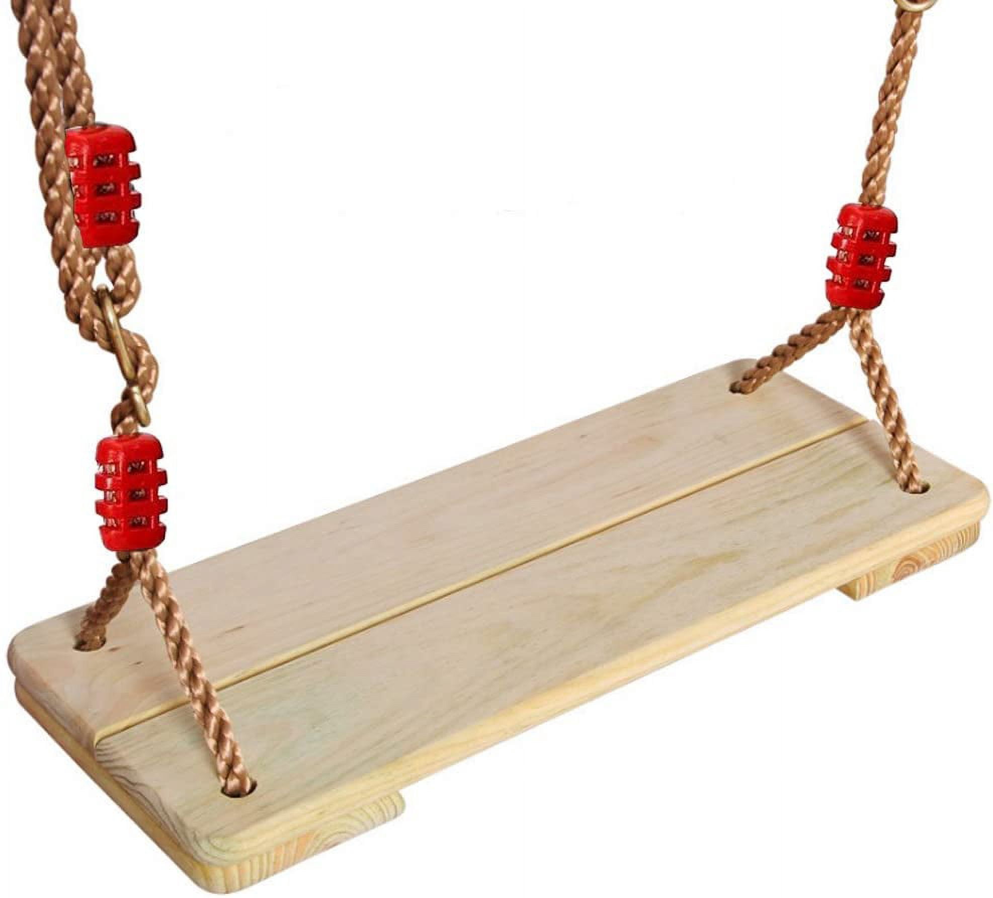 OTITU Siège De Balançoire En Bois Naturel - Hauteur Réglable - Pour Enfants Et Adultes - Intérieur/Extérieur - Charge 50 Kg