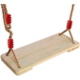thumbnail image 3 of Tabla de madera para exteriores Asiento columpio para niños regulable en altura Columpio para niños cargable hasta aprox. Impermeable, cuerdas ajustables, ancho del asiento., 3 of 5
