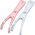 thumbnail image 2 of 2pcs Dental Floss Holders Dental Flosser Built-In Spool Flat Wire Dental Floss Replacement Racks (Pink + Blue), 2 of 3