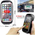 thumbnail image 2 of Bike Phone Mount Universal Cycle Phone Mount Waterproof with 3 Compartment and Sensitive Touchscreen Motor Bicycle Handlebar Phone Holder Compatible for iPhone X/8 Plus/Samsung S9, 2 of 7