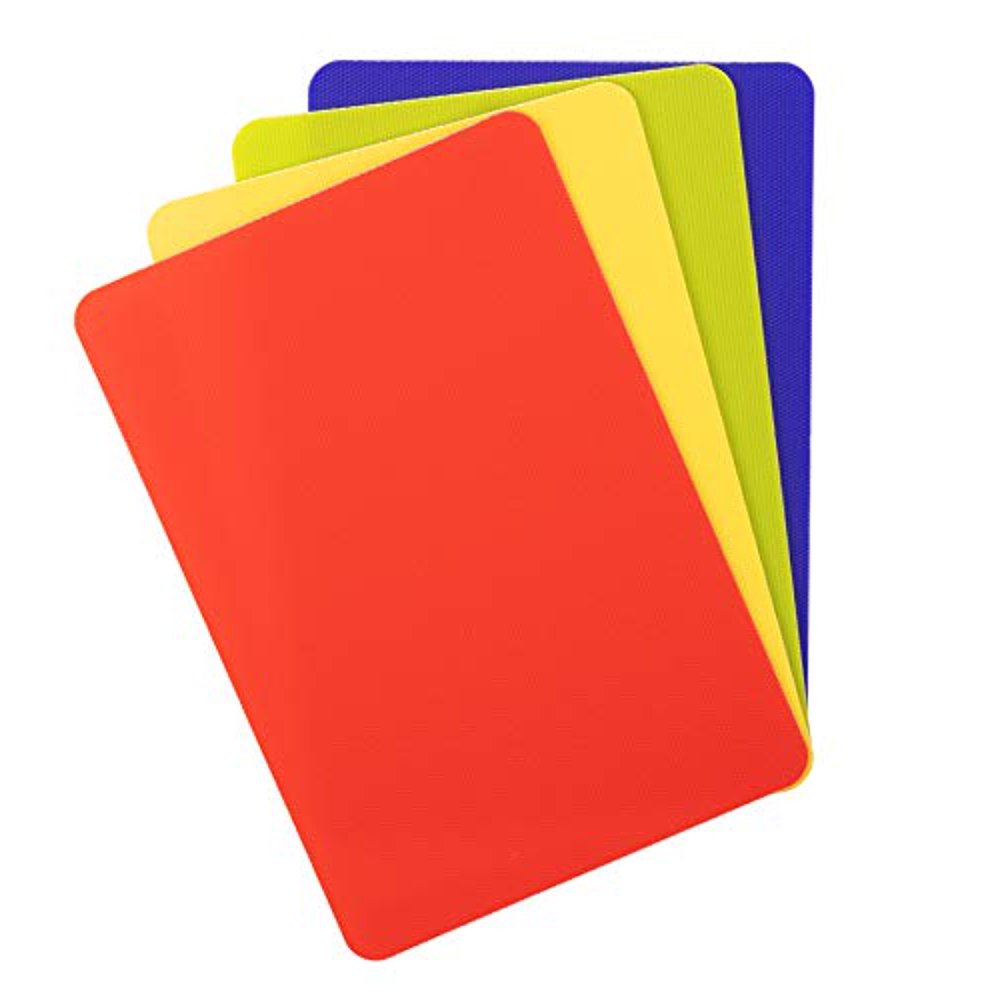 Dexas Heavy Duty Grippmat Flexible Mini Cutting Board Set of Four, 5.5