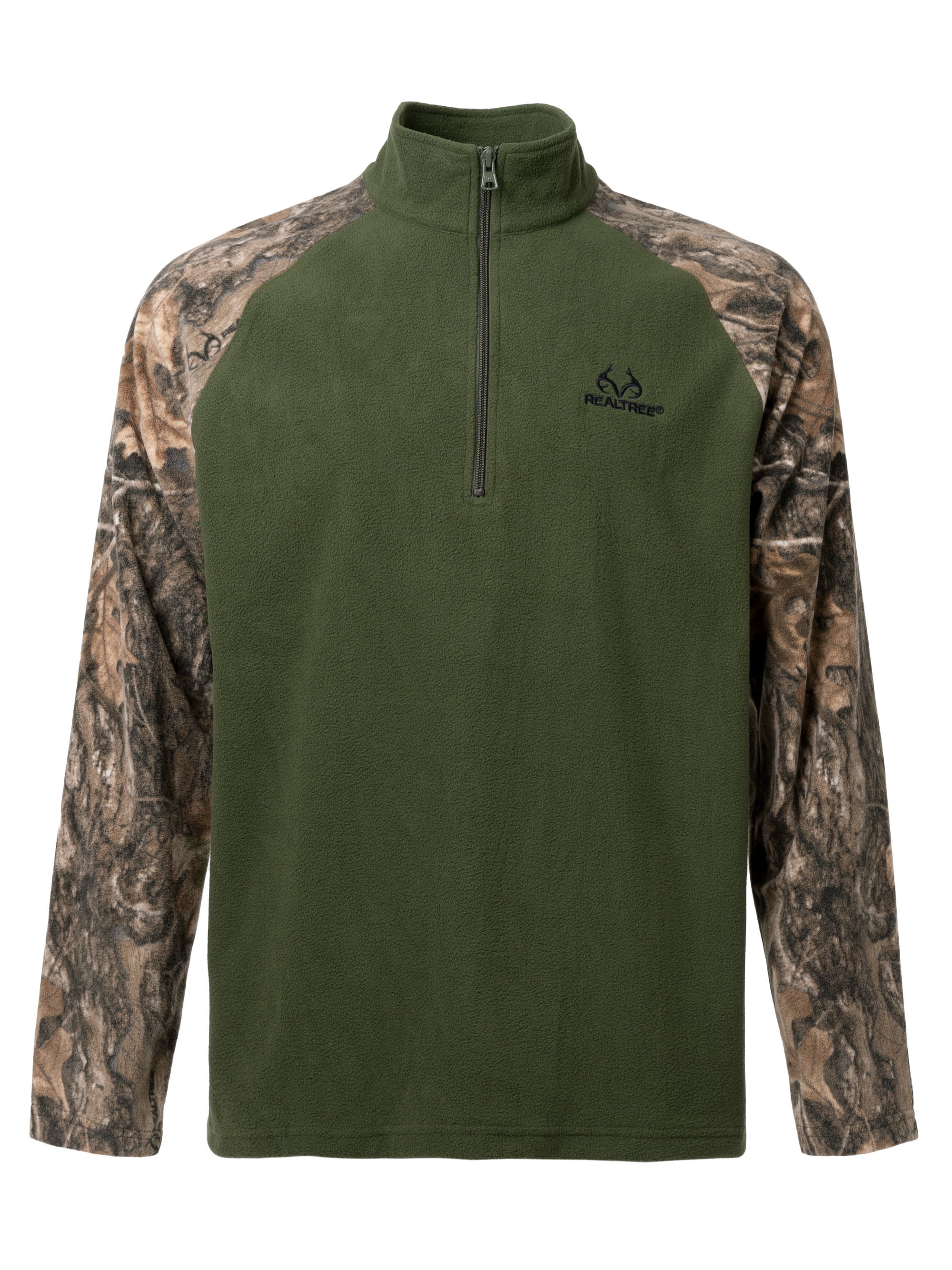Realtree Mens Microfleece Quarter Zip Pullover