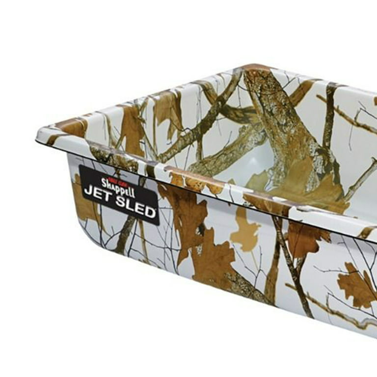 Shappell Jet Molded Polyethylene Ice Fishing Snow Sled with Runners, Camo
